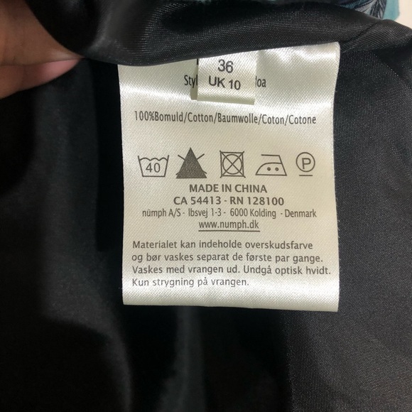 Numph Make An Entrance | Plaid Embroidered Dress - Picture 4 of 5